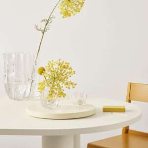 Kosta Boda Crackle votive and vase clear glass